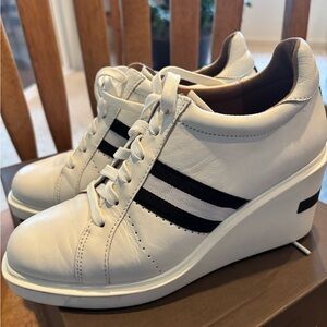 Women's White Wedge Sneakers